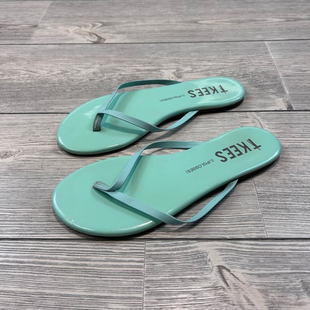 TKEES Lipglosses Sandals Mint Size 7 Good Condition